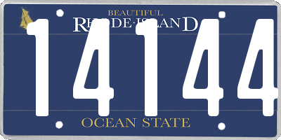 RI license plate 14144
