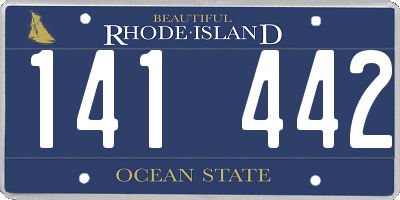RI license plate 141442