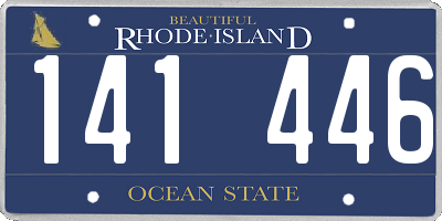 RI license plate 141446