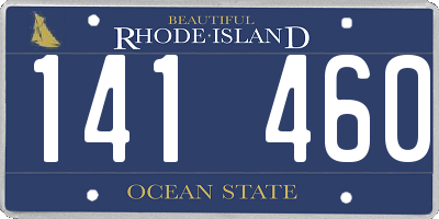 RI license plate 141460