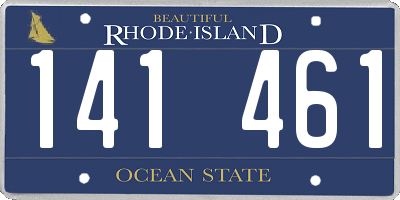 RI license plate 141461