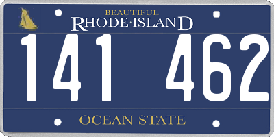 RI license plate 141462