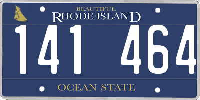 RI license plate 141464