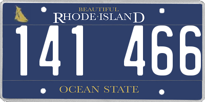 RI license plate 141466