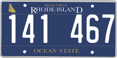 RI license plate 141467