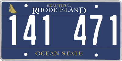 RI license plate 141471