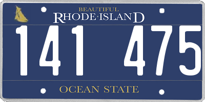 RI license plate 141475