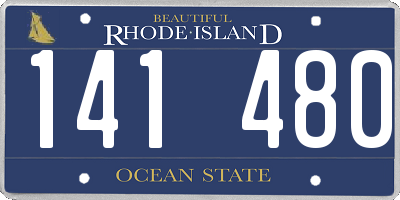 RI license plate 141480