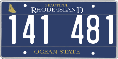 RI license plate 141481
