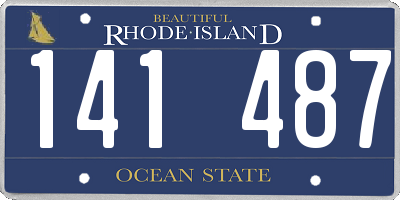 RI license plate 141487