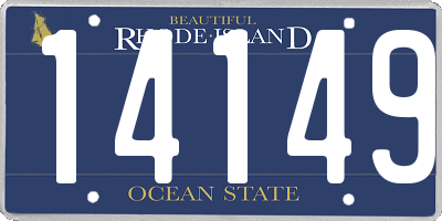 RI license plate 14149