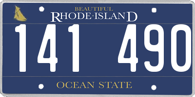RI license plate 141490