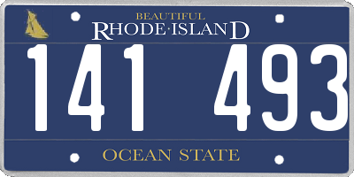 RI license plate 141493