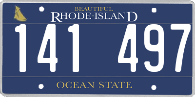 RI license plate 141497