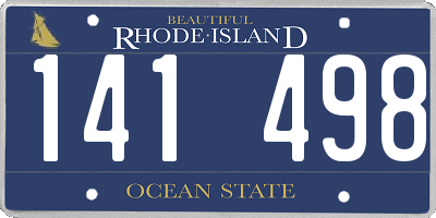 RI license plate 141498