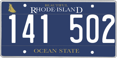 RI license plate 141502