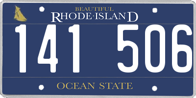 RI license plate 141506
