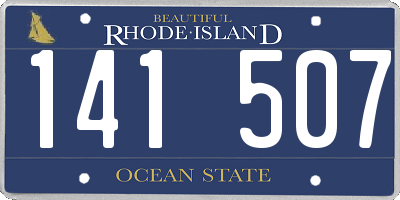 RI license plate 141507