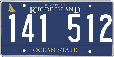 RI license plate 141512