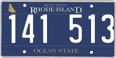 RI license plate 141513