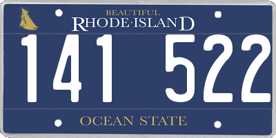 RI license plate 141522
