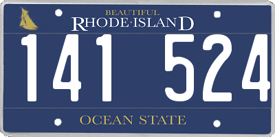 RI license plate 141524