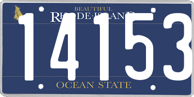 RI license plate 14153