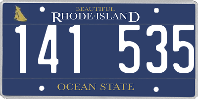 RI license plate 141535