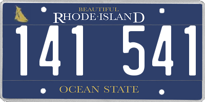 RI license plate 141541