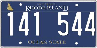RI license plate 141544