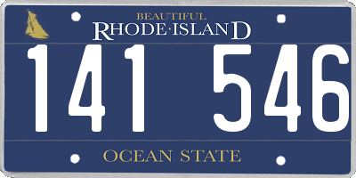 RI license plate 141546