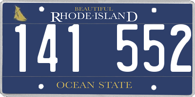 RI license plate 141552