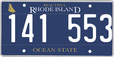 RI license plate 141553