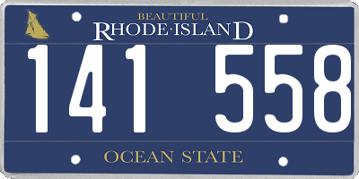 RI license plate 141558