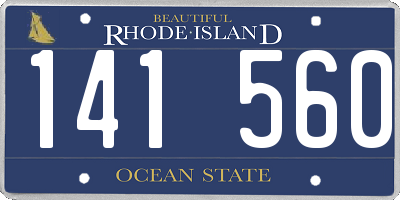 RI license plate 141560