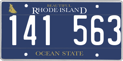 RI license plate 141563
