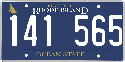 RI license plate 141565