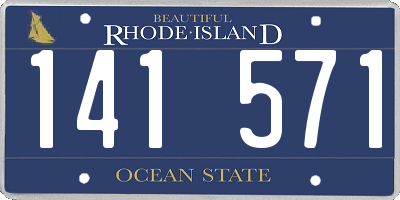 RI license plate 141571
