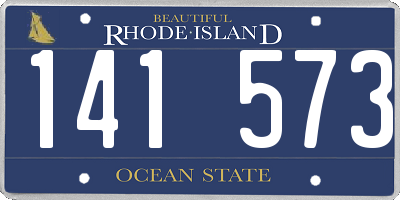 RI license plate 141573
