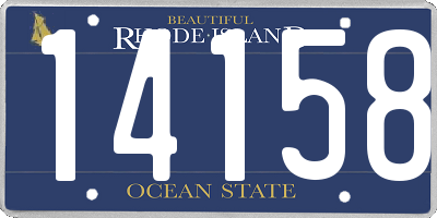 RI license plate 14158