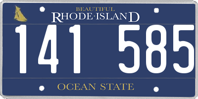 RI license plate 141585