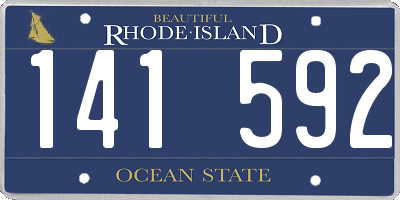 RI license plate 141592