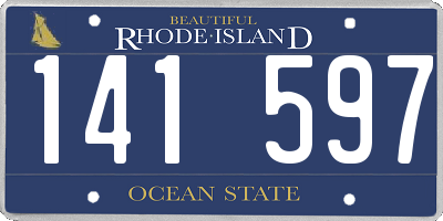 RI license plate 141597