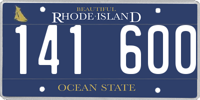 RI license plate 141600