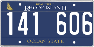 RI license plate 141606