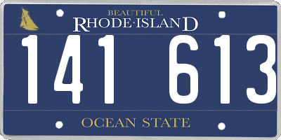 RI license plate 141613