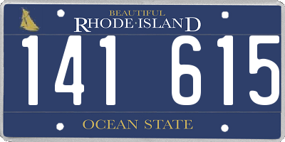 RI license plate 141615