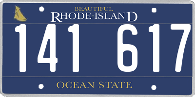 RI license plate 141617