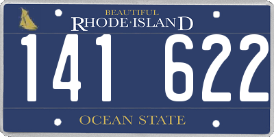 RI license plate 141622