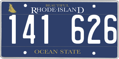 RI license plate 141626